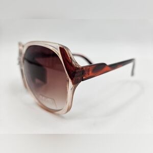 NYS Collection OVERSIZED Sunglasses CLEAR & TORTI cat. 2 NWT Old Stock